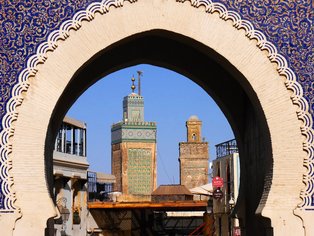 La puerta azul de fez