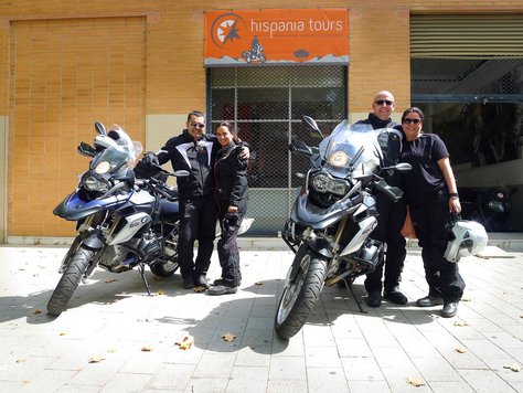 BMW 1250 GS Mietmotorrad Ausgabe in Barcelona