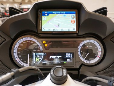 Detailaufnahme BMW R1250 RT Mietmotorrad von Hispania Tours