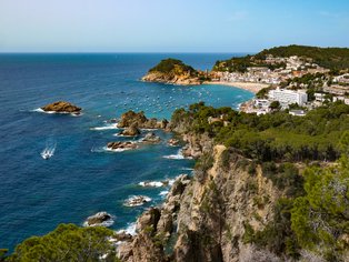 The castle of Tossa de Mar on the Costa Brava