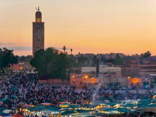 Die Koutoubia Moschee in Marrakesch