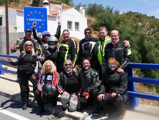 Hispania Tours Group on the border between Spain and Portugal